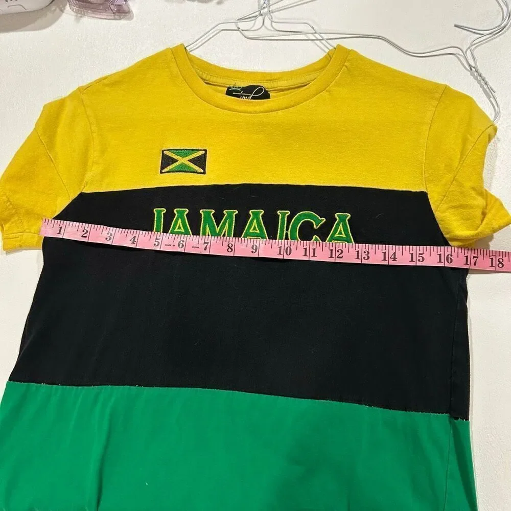 JMD Jamaica Graphic Tee Youth 14/16 Colorblock Cotton T-Shirt